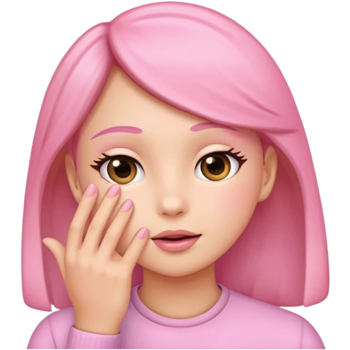 Pinch on the cheek emoji