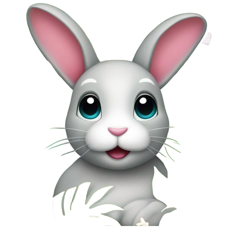 Bunny in the tropical jungle emoji