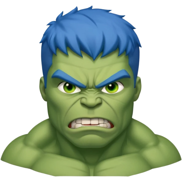 blue haired hulk emoji
