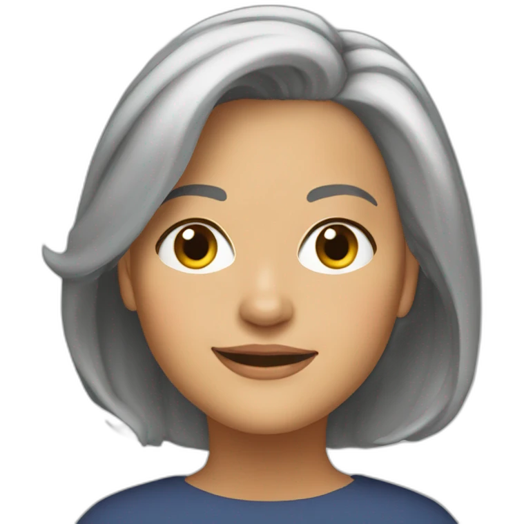 kaity couric with gray hair emoji