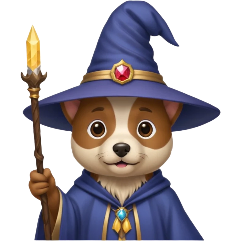 Dog wizard emoji