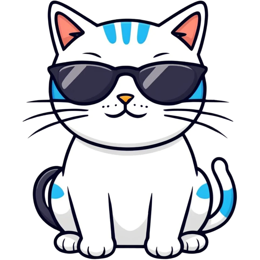 Cat with sunglasses emoji