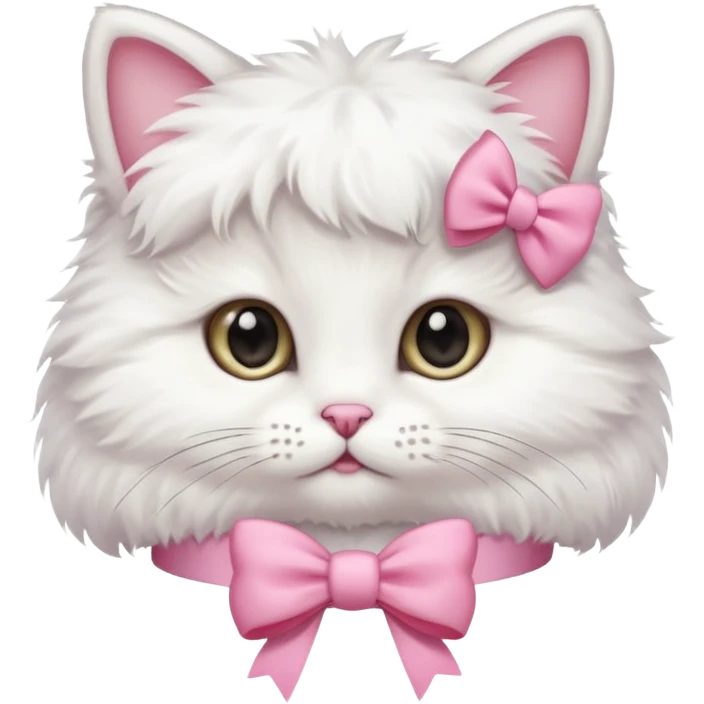 Baby cat have🎀and like pinterest drawing soft and cutie emoji