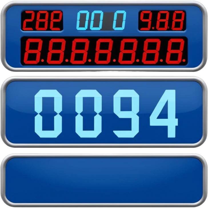 electronic score board blue (#00A3E0) and red (#F9423A) emoji