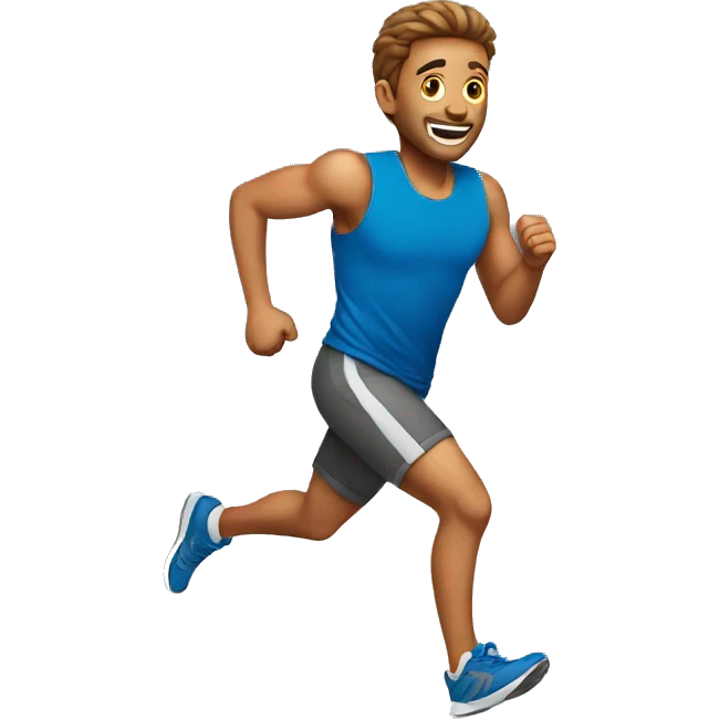 a guy running emoji