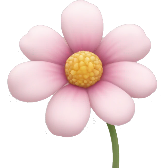 Soft pink flower emoji