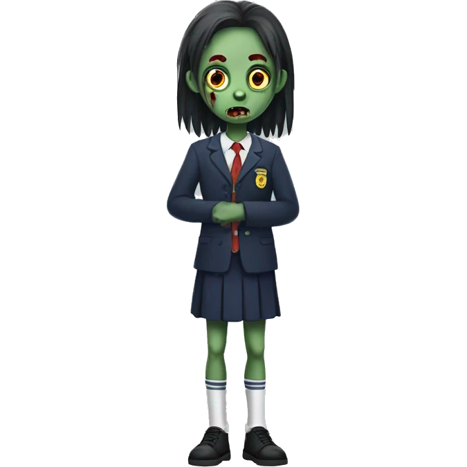 A Zombi In A School Uniform. (Full Body)  emoji