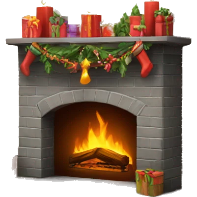 Christmas fireplace  emoji