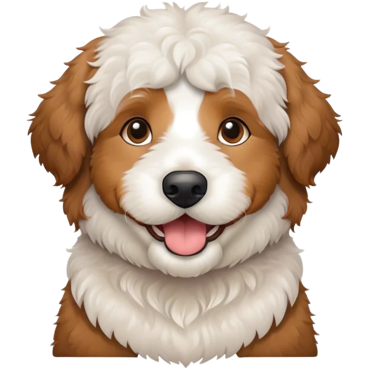 cute bernedoodle with no bottom front teeth emoji