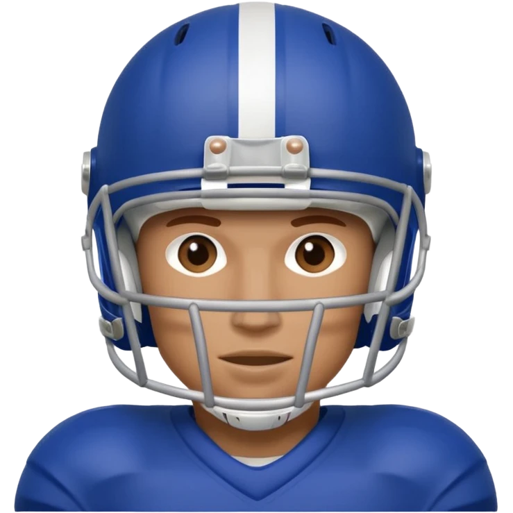 College football player helmet in a royal blue color Half face emoji