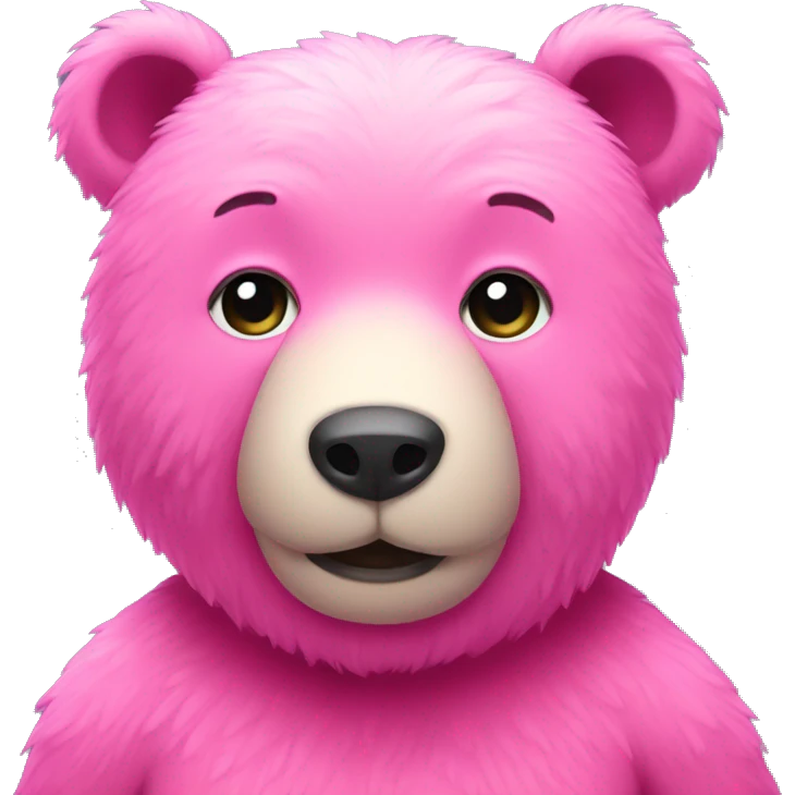Pink bear emoji