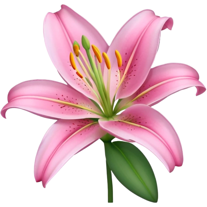 Aesthetic pink lily emoji
