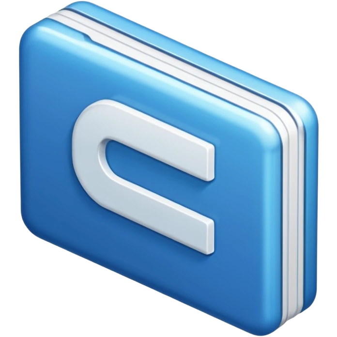 Blue label with white lettering NEW emoji