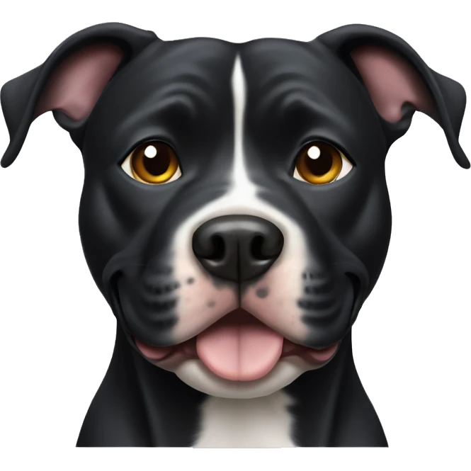 Pitbull black dog emoji
