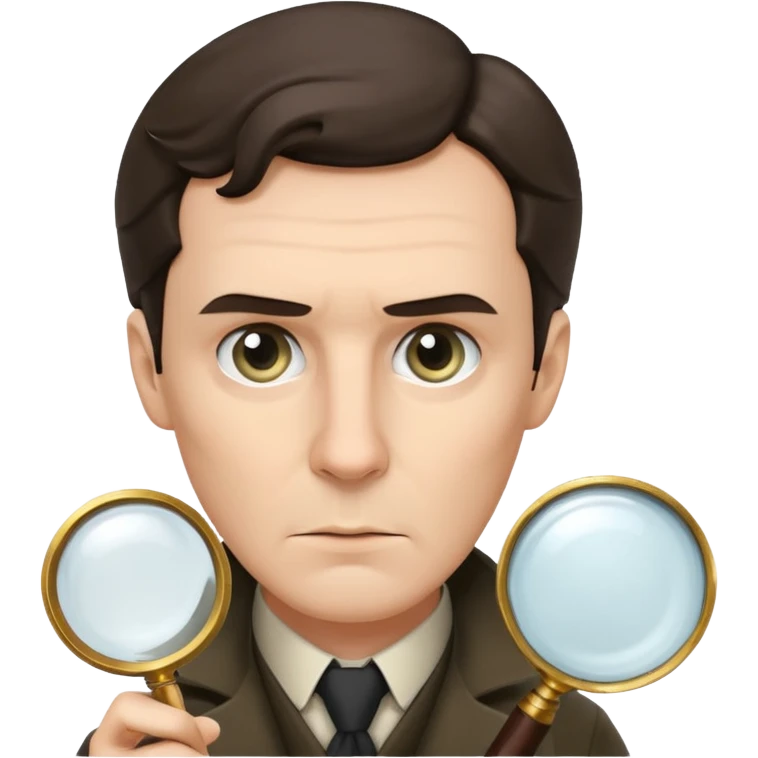 sherlock holmesholding magnifying glass emoji