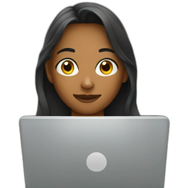 a teenage with a laptop emoji
