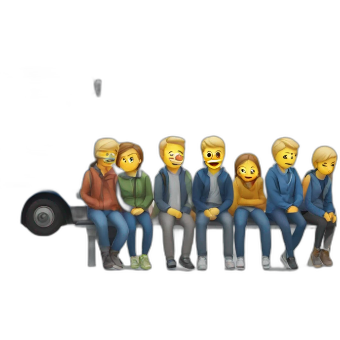 finnish people waiting for bus emoji
