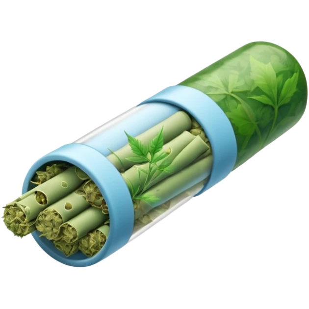 baby blue weed joint emoji