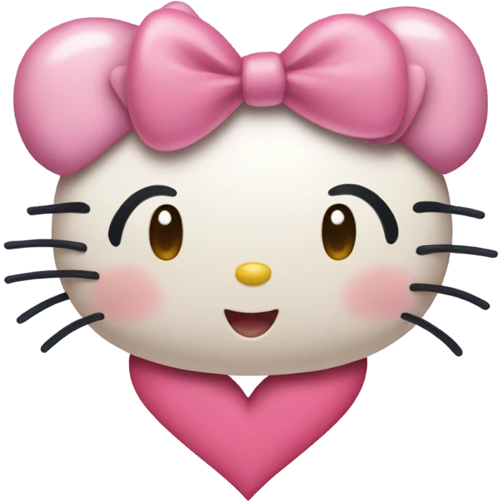 hello kitty heart emoji