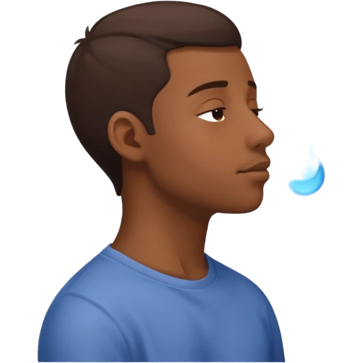 Side profile nose breathing emoji