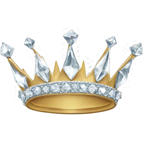 White diamond crown  emoji
