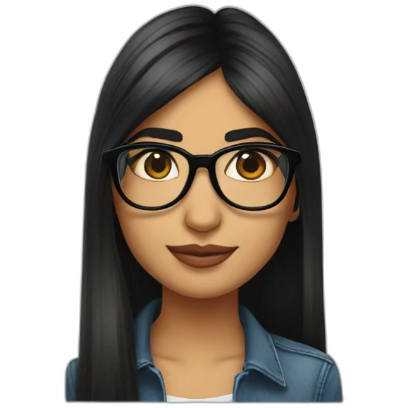 Mia khalifa with glasses emoji