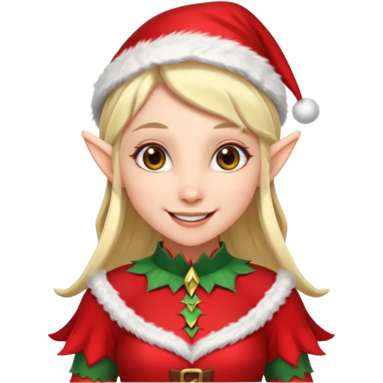 christmas female elf emoji