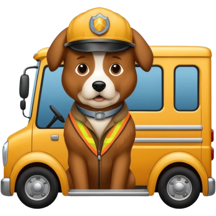 Dog with truck driver gap emoji