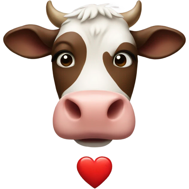 Cow with heart hands emoji