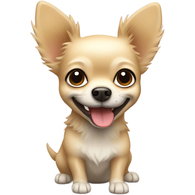Chihuahua beige furry smile emoji