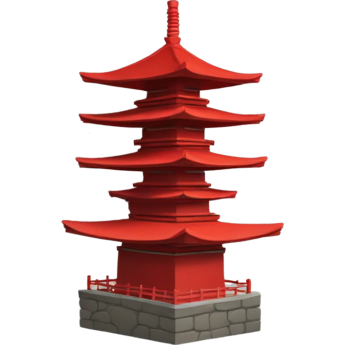 Red Pagoda with chimney emoji