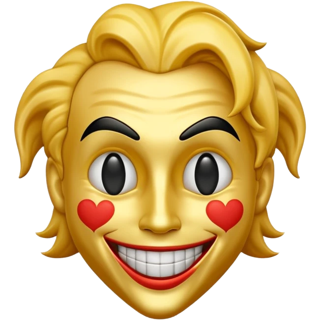 cute golden joker card emojis emoji