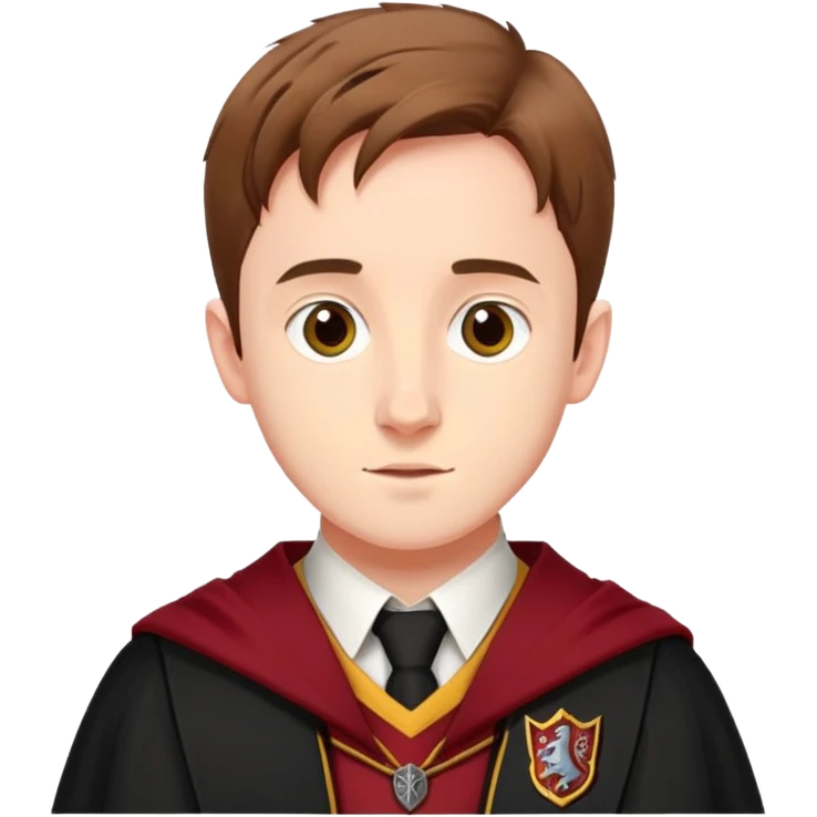sean biggerstaff is Oliver Wood  in harry potter, wear hogwarts gryfindor uniform emoji