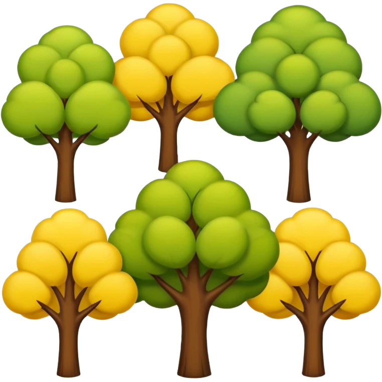 Different colored 🌲🌳 emoji