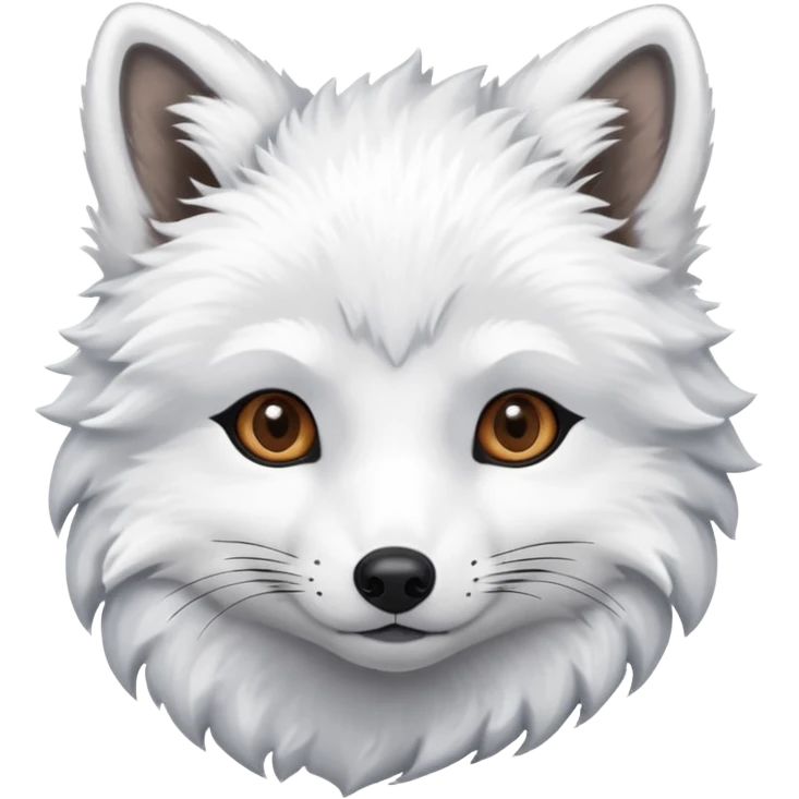 polar half body Arctic fox emoji