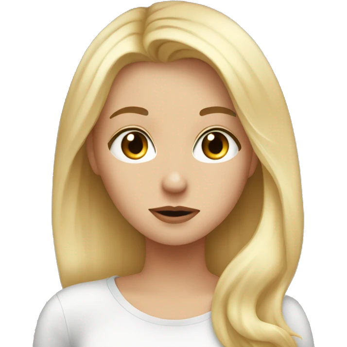 white girl blonde hair tan sending kisses to boy emoji