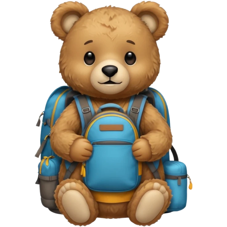 Teddy bear camping emoji
