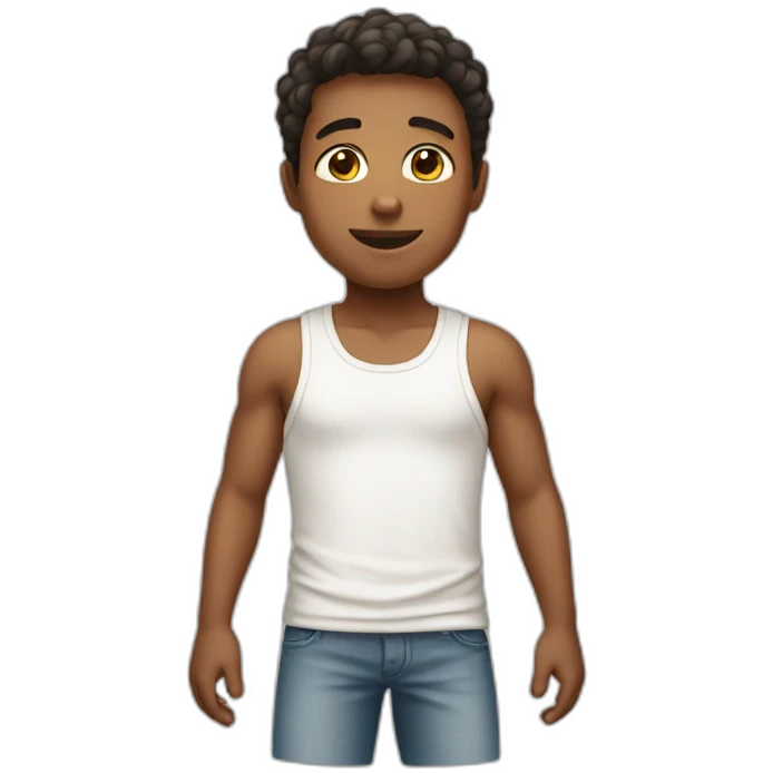 boy in undershirt emoji