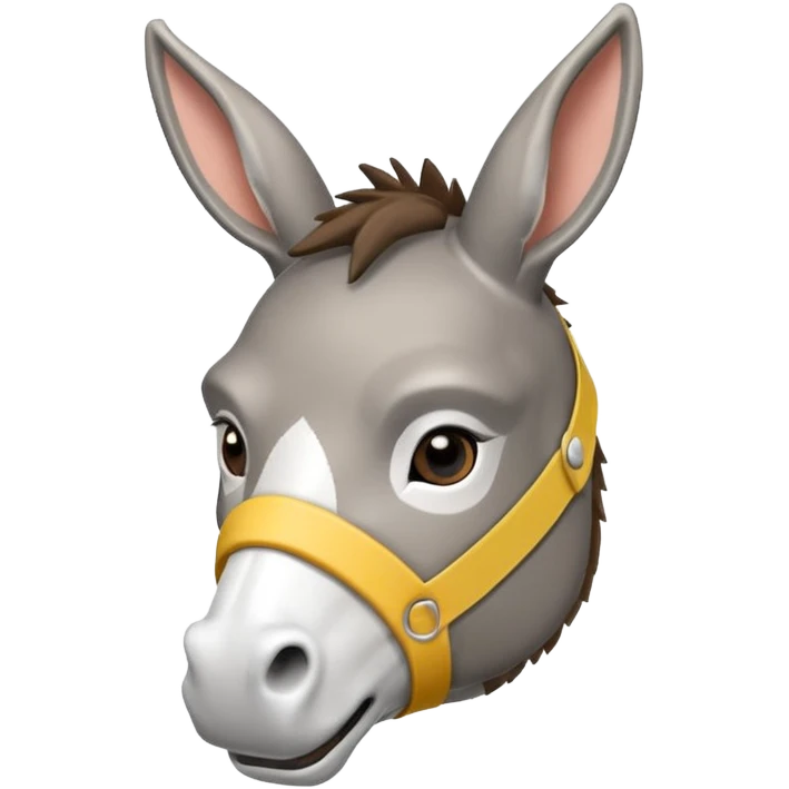 Donkey head wearing white jockstrap on muzzle emoji