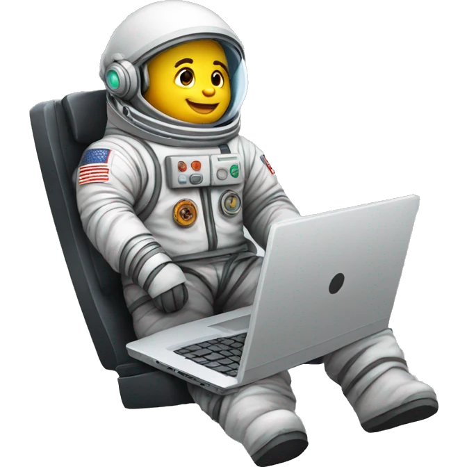 programmer cosmonaut laptop emoji
