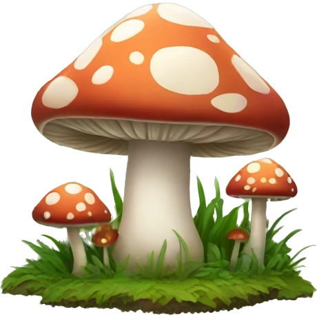 Beautiful mushroom patch emoji