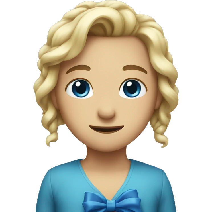blue bow  emoji