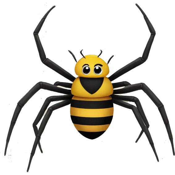 Spider combined with a bee emoji