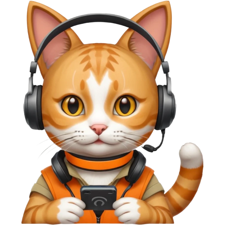 A cat playing fortnite emoji