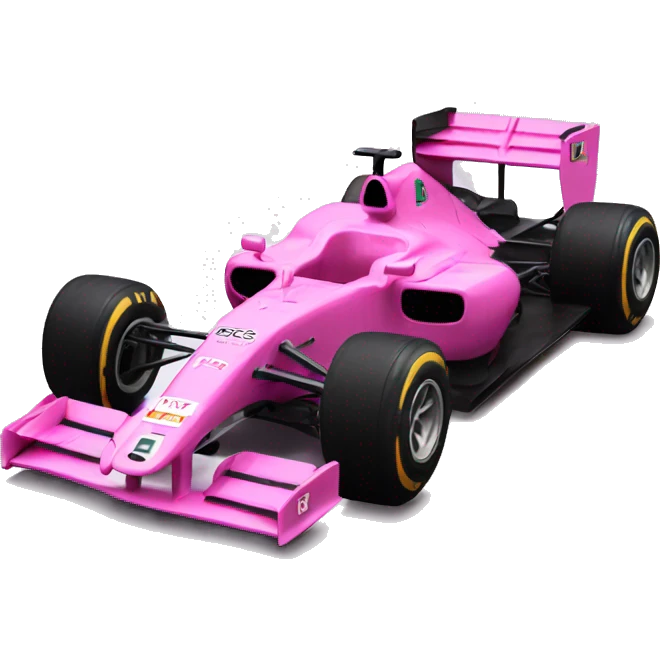 F1 car in Pink colour emoji