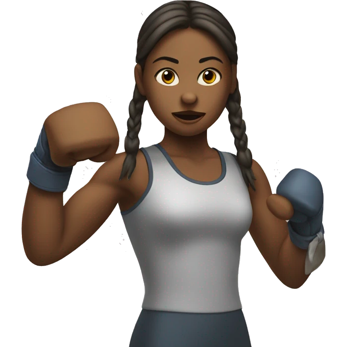 Girl punching dummy emoji