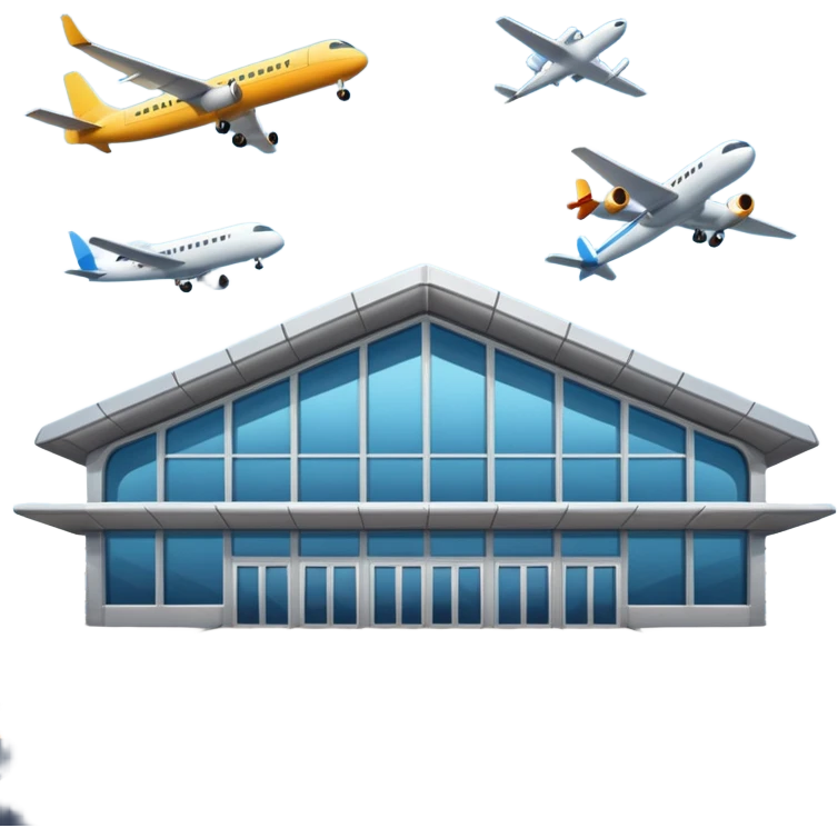 airport building , planes emoji