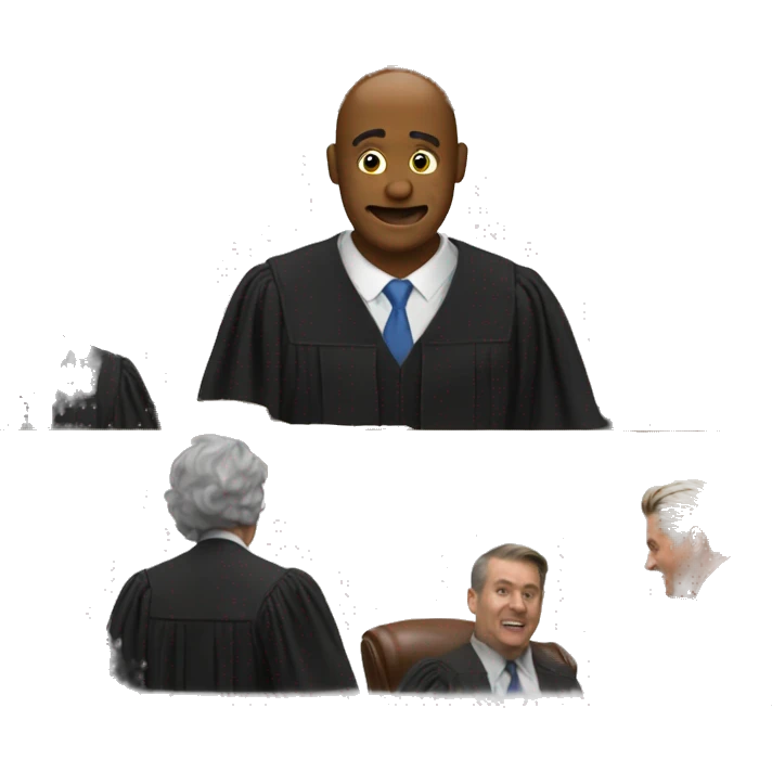 Guy jumps at the judge emoji