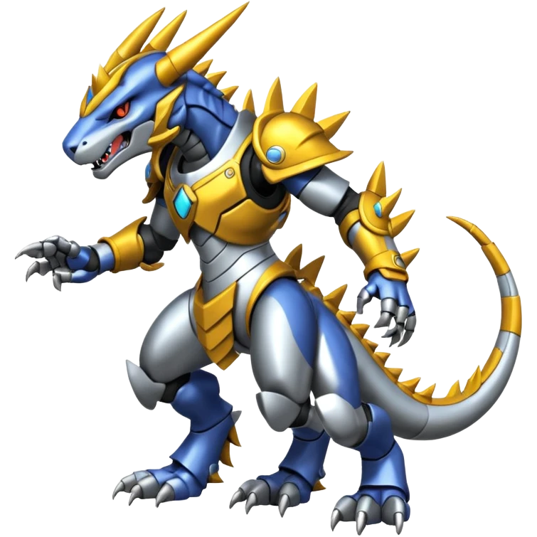  Cool Edgy Shiny Greymon-Vernid-Weregarurumon full body emoji