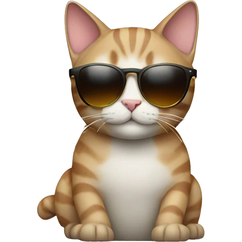 Cat with sunglasses emoji